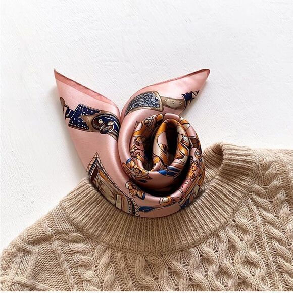 Pink Jewel Silk Scarf main image 4